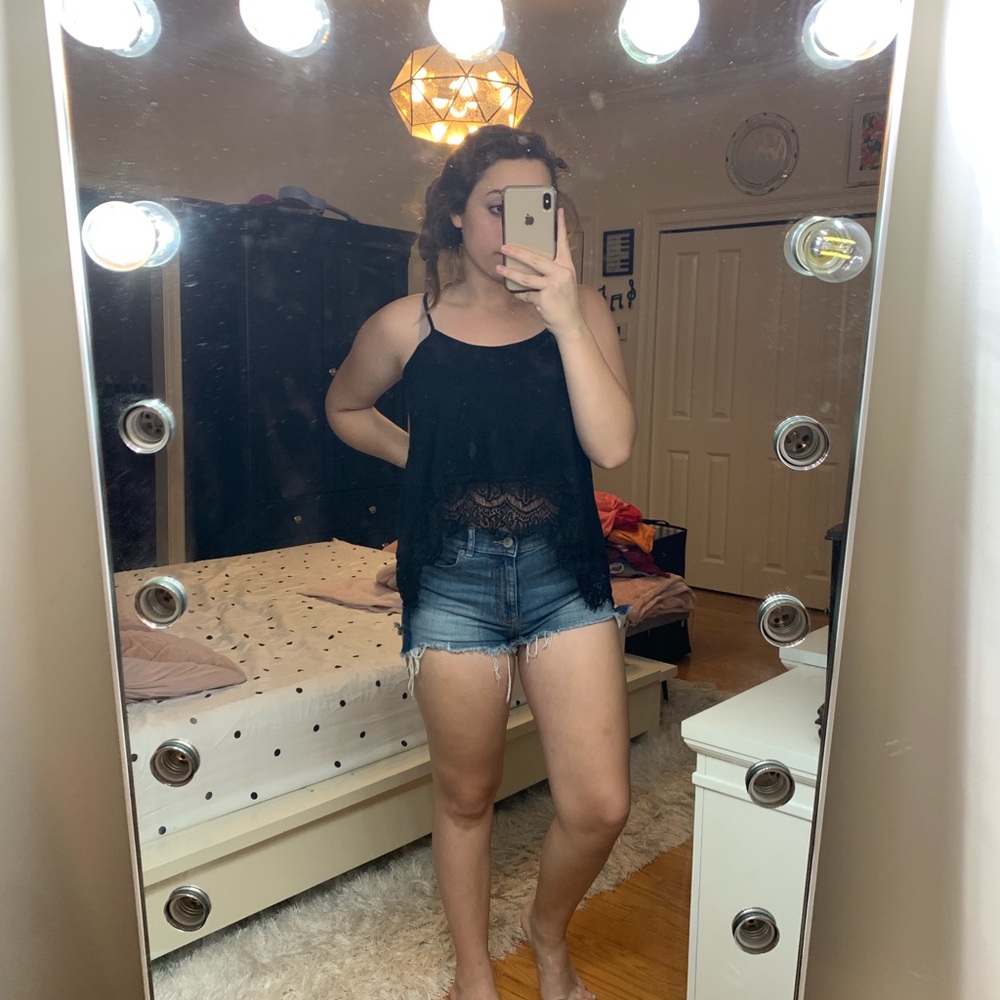 Black Lacey Tank